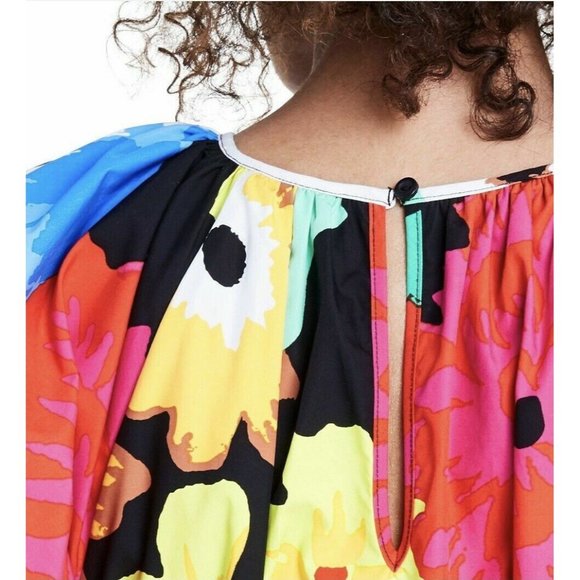 Christopher John Rogers For Target Floral Puff Sleeve High-Low Dress XXS Multi - Picture 7 of 12